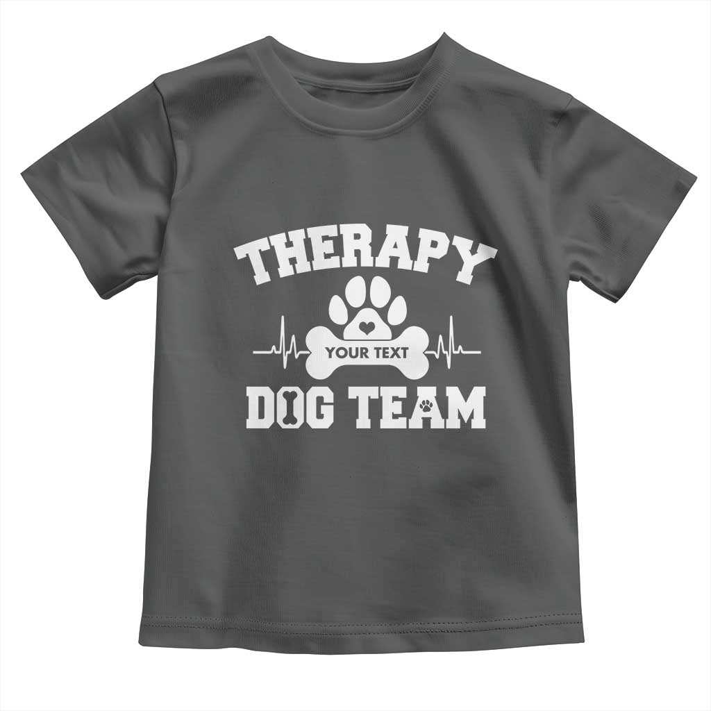 Personalized Therapy Dog Team Toddler T Shirt Custom Name TS10 Dark Heather Print Your Wear