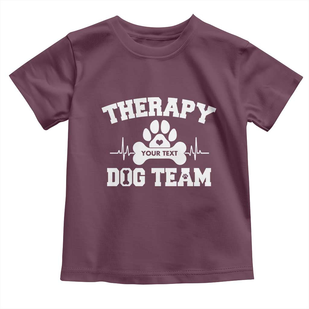 Personalized Therapy Dog Team Toddler T Shirt Custom Name TS10 Maroon Print Your Wear