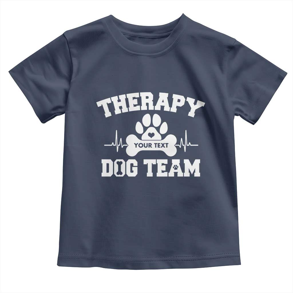Personalized Therapy Dog Team Toddler T Shirt Custom Name TS10 Navy Print Your Wear