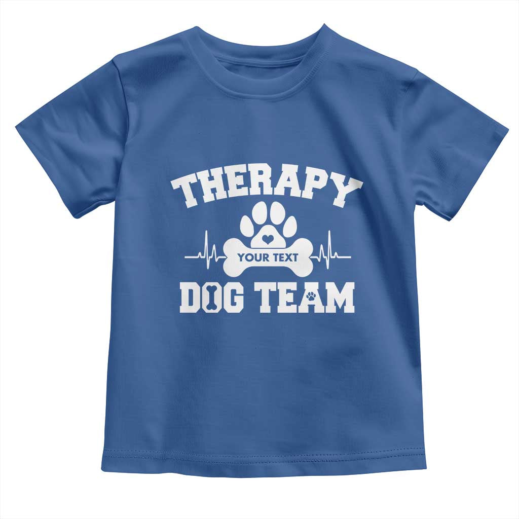 Personalized Therapy Dog Team Toddler T Shirt Custom Name TS10 Royal Blue Print Your Wear
