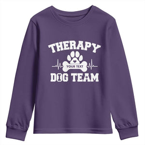 Personalized Therapy Dog Team Youth Sweatshirt Custom Name TS10 Purple Print Your Wear