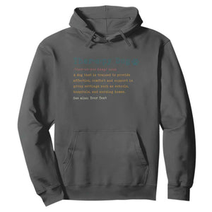Personalized Therapy Dog Hoodie Retro Custom Name Pet Partners TS10 Dark Heather Print Your Wear