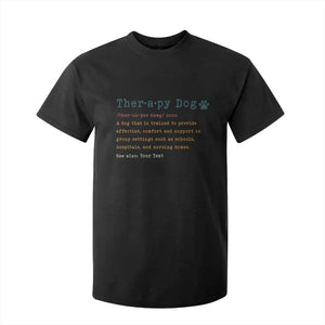 Personalized Therapy Dog T Shirt For Kid Retro Custom Name Pet Partners TS10 Black Print Your Wear