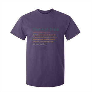 Personalized Therapy Dog T Shirt For Kid Retro Custom Name Pet Partners TS10 Purple Print Your Wear