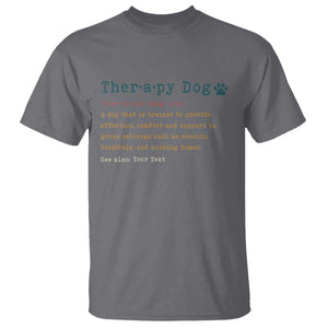 Personalized Therapy Dog T Shirt Retro Custom Name Pet Partners TS10 Charcoal Print Your Wear
