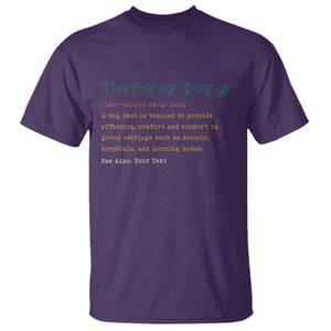 Personalized Therapy Dog T Shirt Retro Custom Name Pet Partners TS10 Purple Print Your Wear