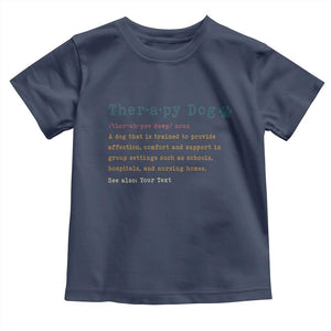 Personalized Therapy Dog Toddler T Shirt Retro Custom Name Pet Partners TS10 Navy Print Your Wear