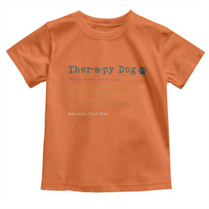 Personalized Therapy Dog Toddler T Shirt Retro Custom Name Pet Partners TS10 Orange Print Your Wear