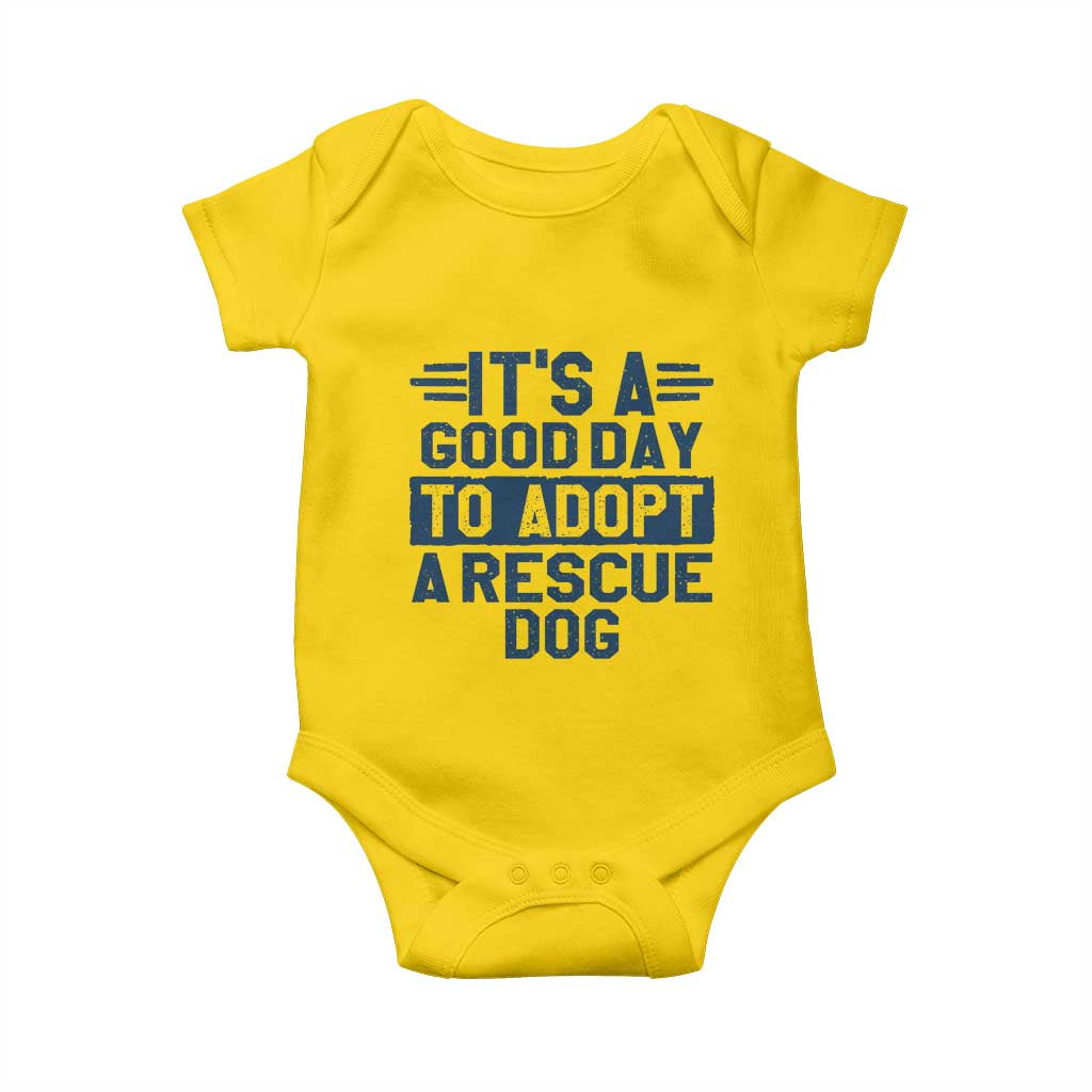 Dog Rescue Baby Onesie Its A Good Day to Adopt Rescue Dog TS10 Daisy Print Your Wear