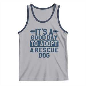 Dog Rescue Tank Top Its A Good Day to Adopt Rescue Dog TS10 Athletic Heather Navy Print Your Wear