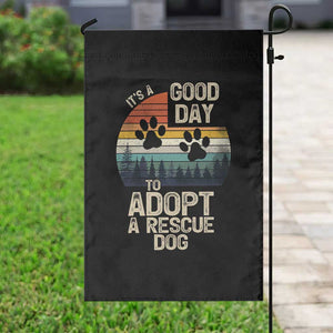 Dog Rescue Garden Flag Retro Its A Good Day to Adopt Rescue Dog TS10 Print Your Wear