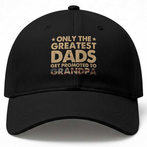Greatest Dads Get Promoted To Grandpa Baseball Cap Retro American Flag Fathers Day New Grandpa Gift