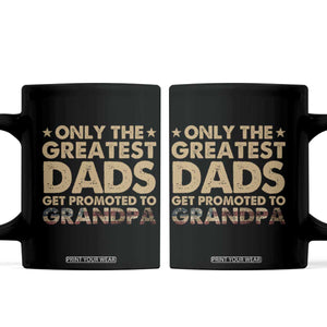 Greatest Dads Get Promoted To Grandpa Coffee Mug Retro American Flag Fathers Day New Grandpa Gift