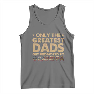 Greatest Dads Get Promoted To Grandpa Tank Top Retro American Flag Fathers Day New Grandpa Gift