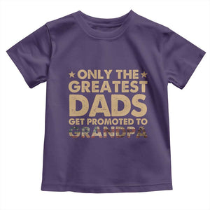 Greatest Dads Get Promoted To Grandpa Toddler T Shirt Retro American Flag Fathers Day New Grandpa Gift