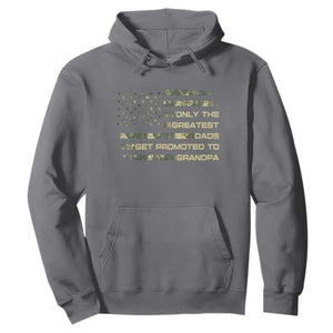 Greatest Dads Get Promoted To Grandpa Hoodie Retro Camo American Flag New Grandpa Gift