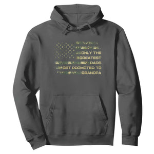 Greatest Dads Get Promoted To Grandpa Hoodie Retro Camo American Flag New Grandpa Gift