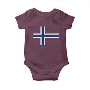 Norway Flag Baby Onesie Distressed Norwegian Norge Nordic Red White Blue Symbol