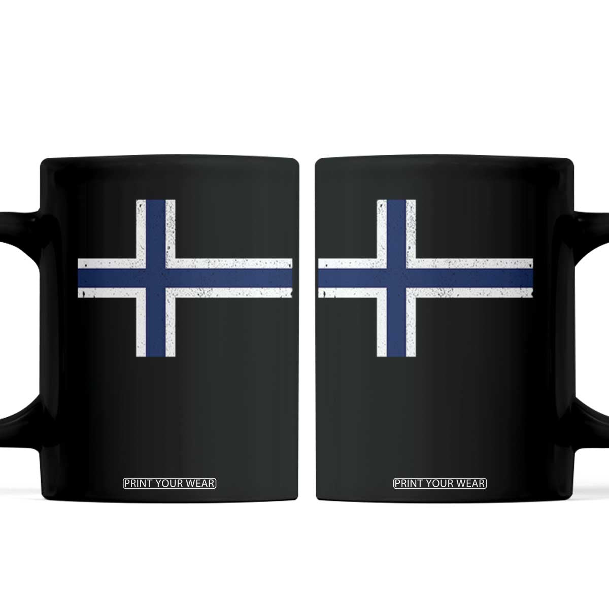 Norway Flag Coffee Mug Distressed Norwegian Norge Nordic Red White Blue Symbol