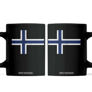 Norway Flag Coffee Mug Distressed Norwegian Norge Nordic Red White Blue Symbol