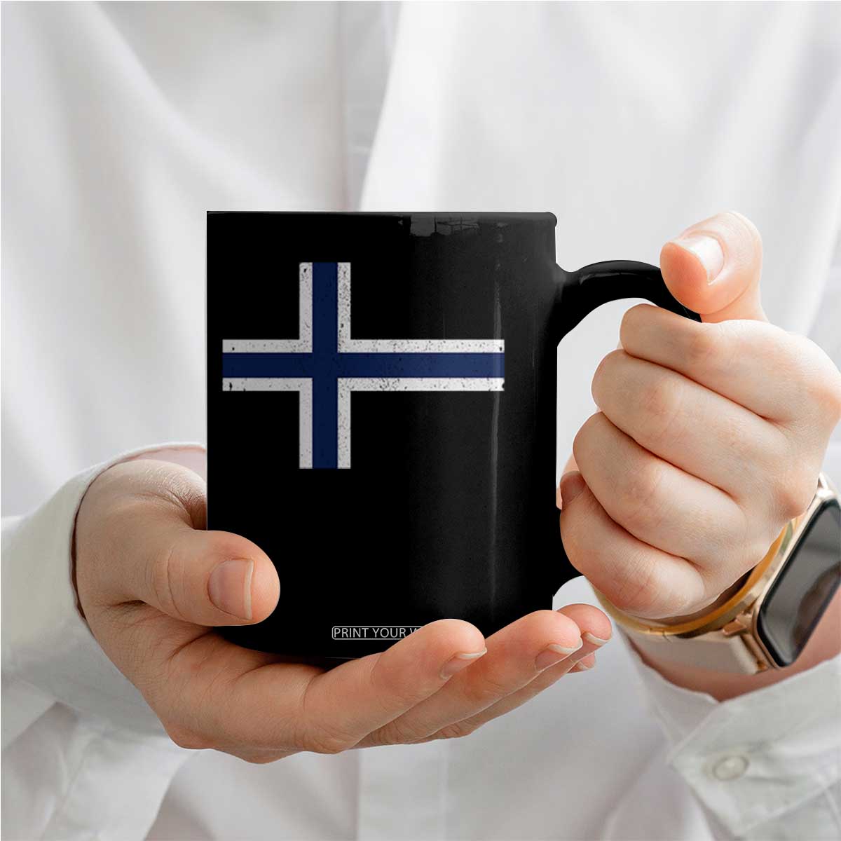 Norway Flag Coffee Mug Distressed Norwegian Norge Nordic Red White Blue Symbol