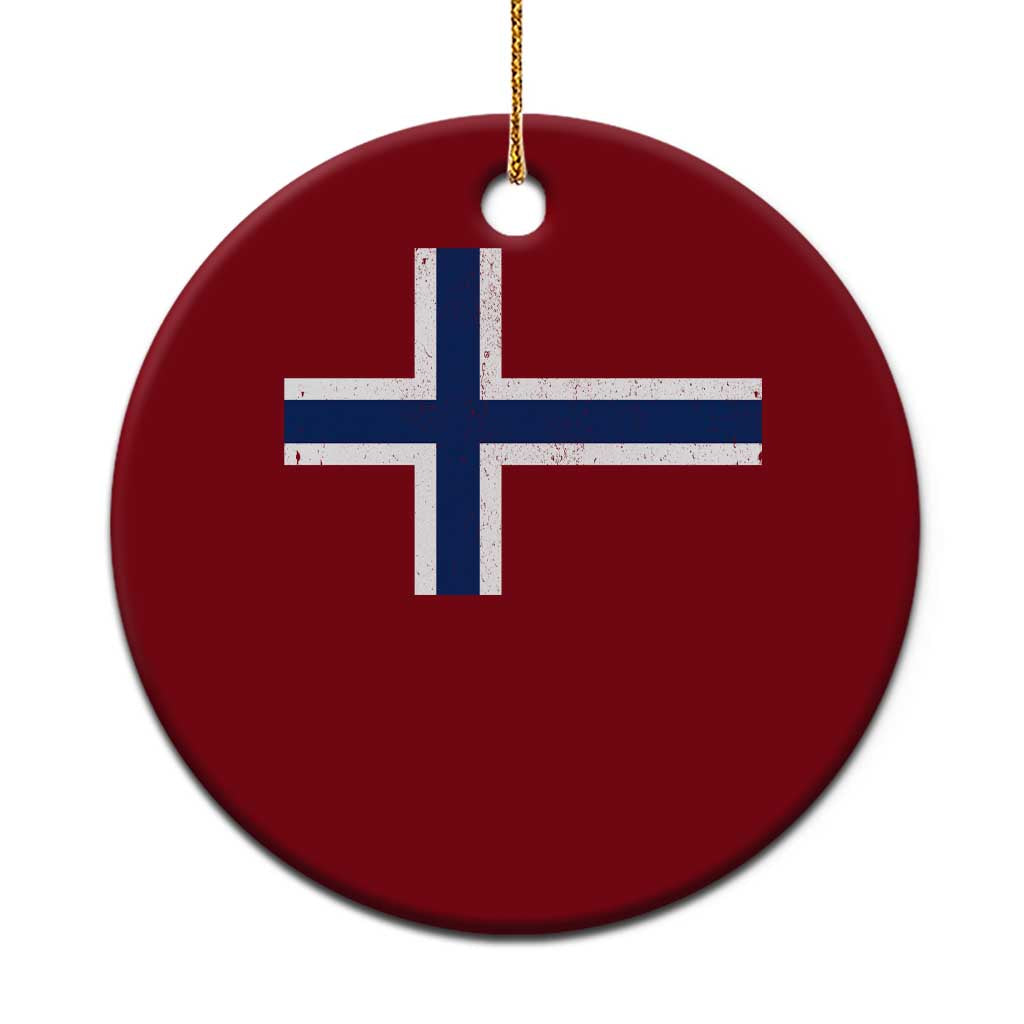 Norway Flag Ceramic Ornament Distressed Norwegian Norge Nordic Red White Blue Symbol TS10 1pc Red Print Your Wear