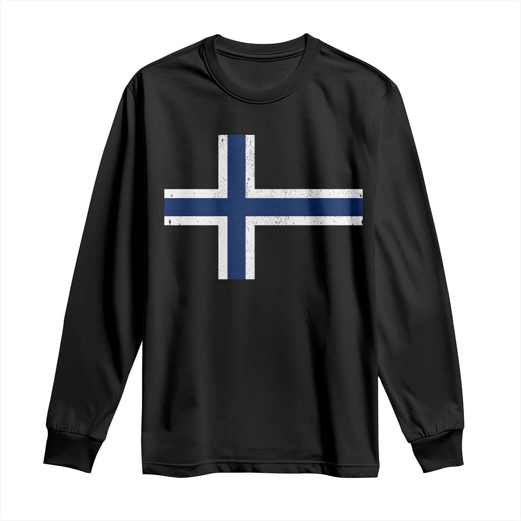 Norway Flag Long Sleeve Shirt Distressed Norwegian Norge Nordic Red White Blue Symbol