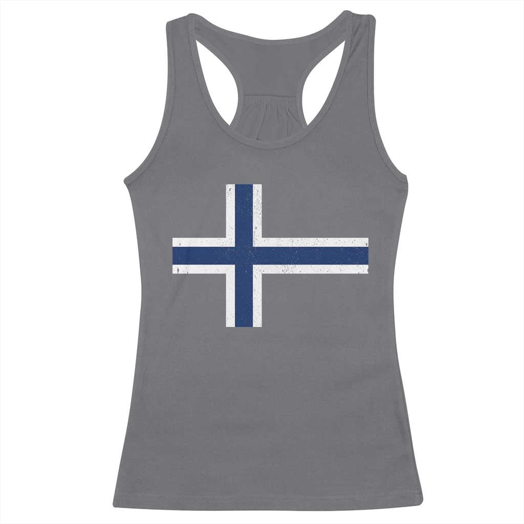 Norway Flag Racerback Tank Top Distressed Norwegian Norge Nordic Red White Blue Symbol