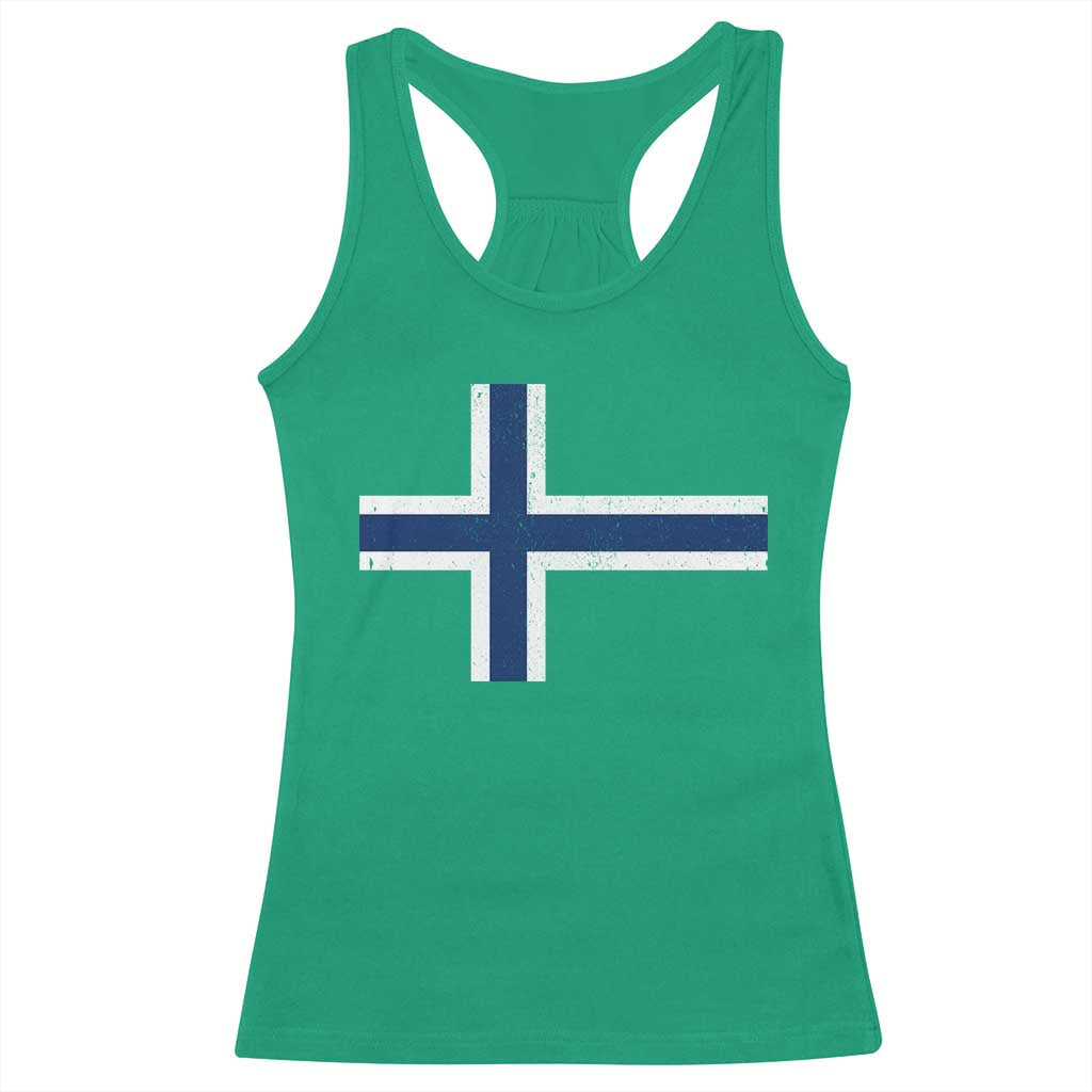 Norway Flag Racerback Tank Top Distressed Norwegian Norge Nordic Red White Blue Symbol