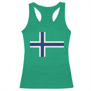 Norway Flag Racerback Tank Top Distressed Norwegian Norge Nordic Red White Blue Symbol