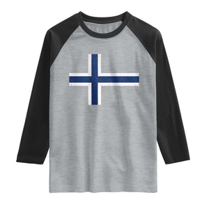Norway Flag Raglan Shirt Distressed Norwegian Norge Nordic Red White Blue Symbol