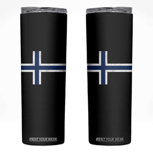 Norway Flag Skinny Tumbler Distressed Norwegian Norge Nordic Red White Blue Symbol