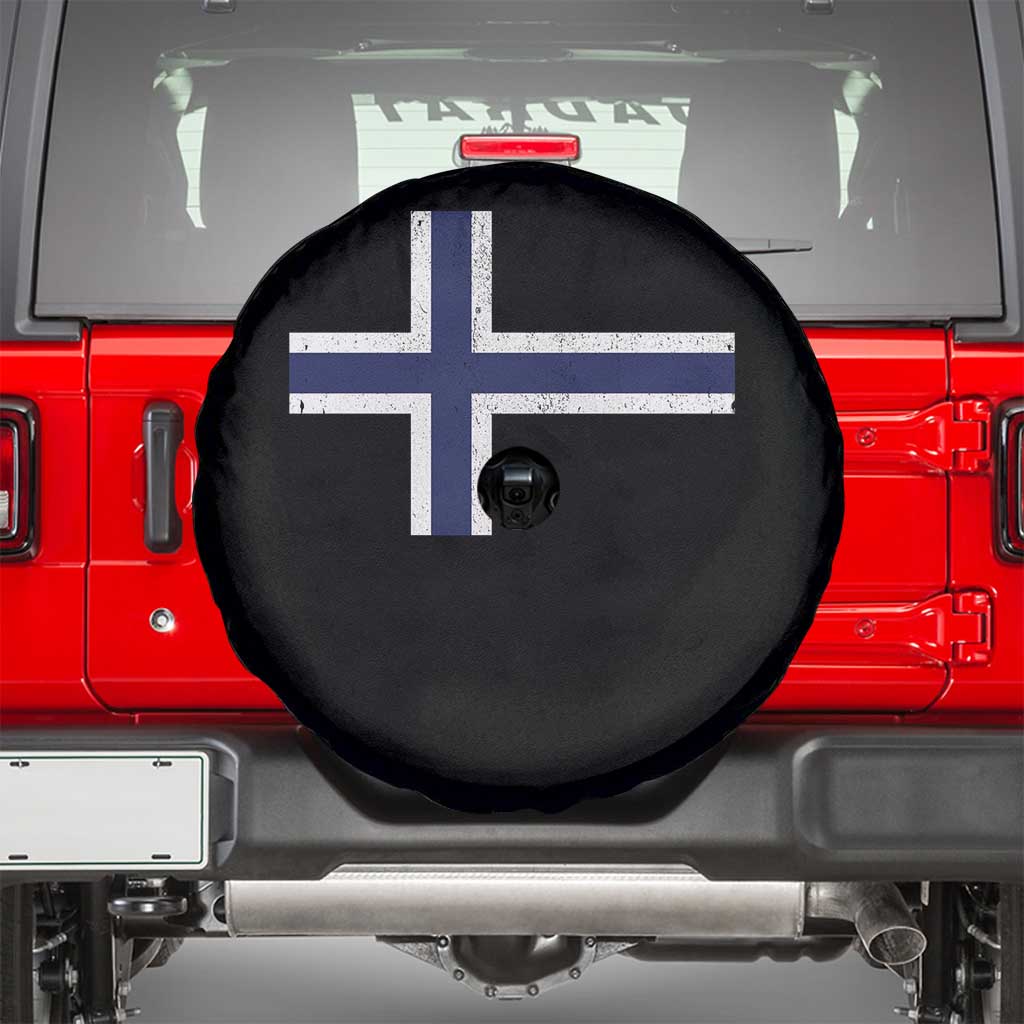Norway Flag Spare Tire Cover Distressed Norwegian Norge Nordic Red White Blue Symbol