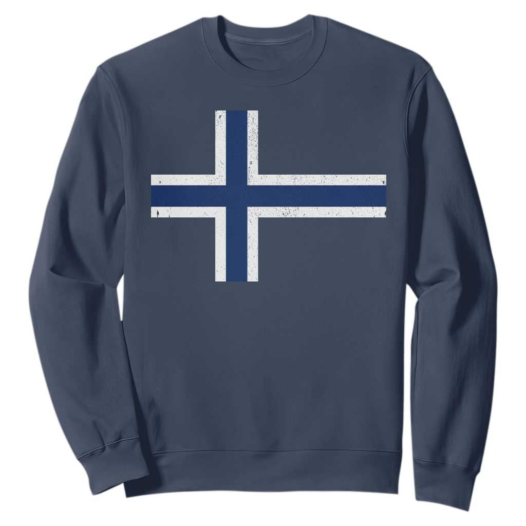 Norway Flag Sweatshirt Distressed Norwegian Norge Nordic Red White Blue Symbol