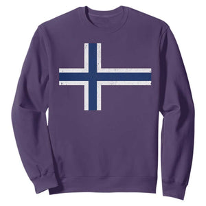 Norway Flag Sweatshirt Distressed Norwegian Norge Nordic Red White Blue Symbol
