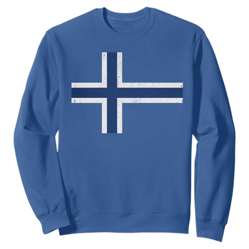 Norway Flag Sweatshirt Distressed Norwegian Norge Nordic Red White Blue Symbol