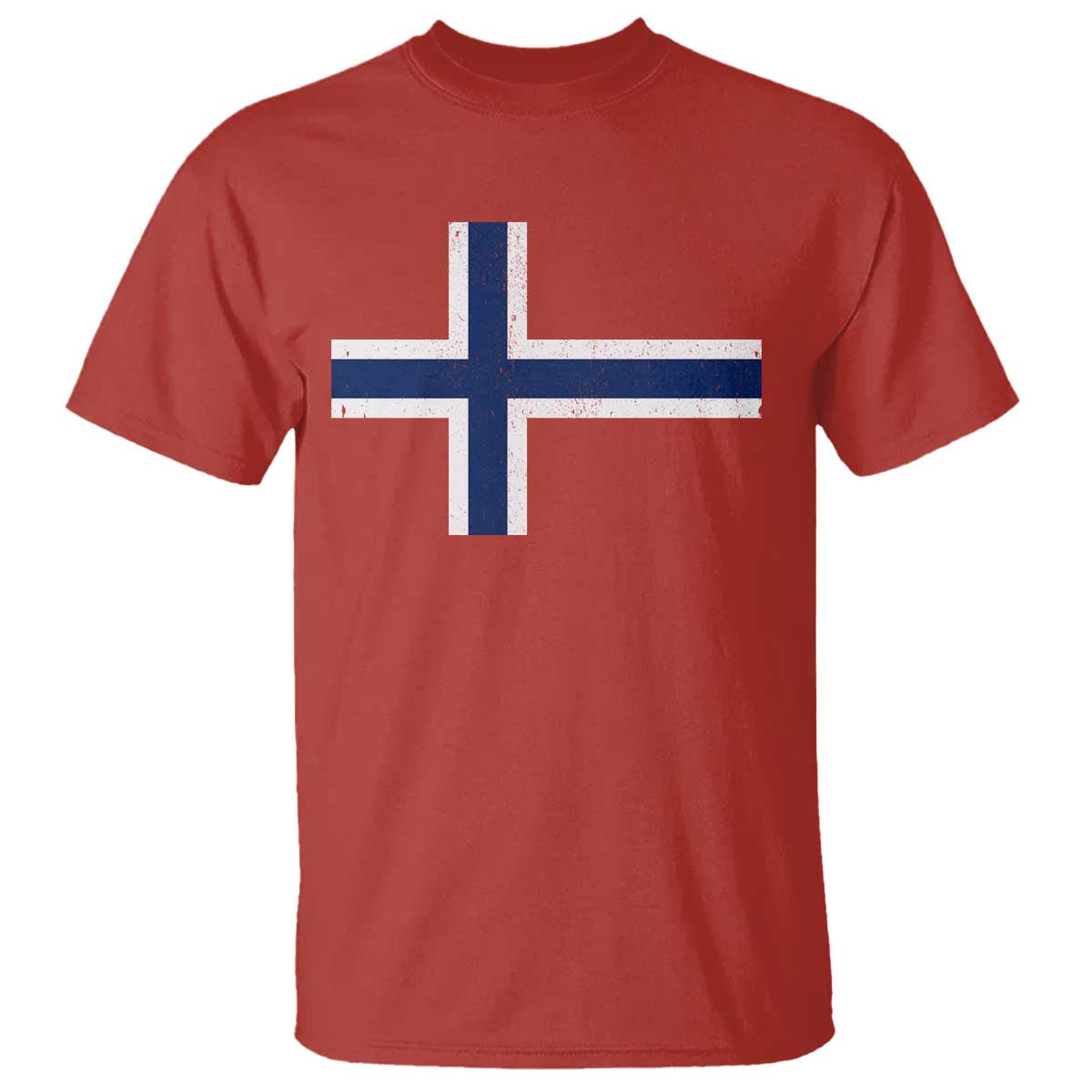 Norway Flag T Shirt Distressed Norwegian Norge Nordic Red White Blue Symbol