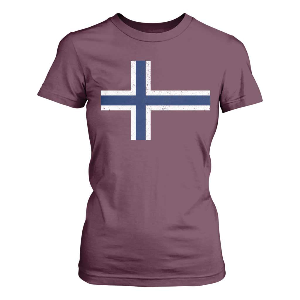 Norway Flag T Shirt For Women Distressed Norwegian Norge Nordic Red White Blue Symbol