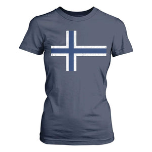 Norway Flag T Shirt For Women Distressed Norwegian Norge Nordic Red White Blue Symbol