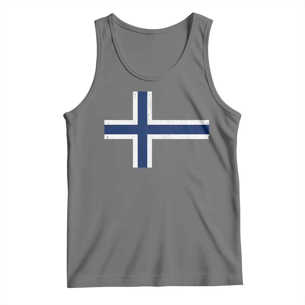 Norway Flag Tank Top Distressed Norwegian Norge Nordic Red White Blue Symbol