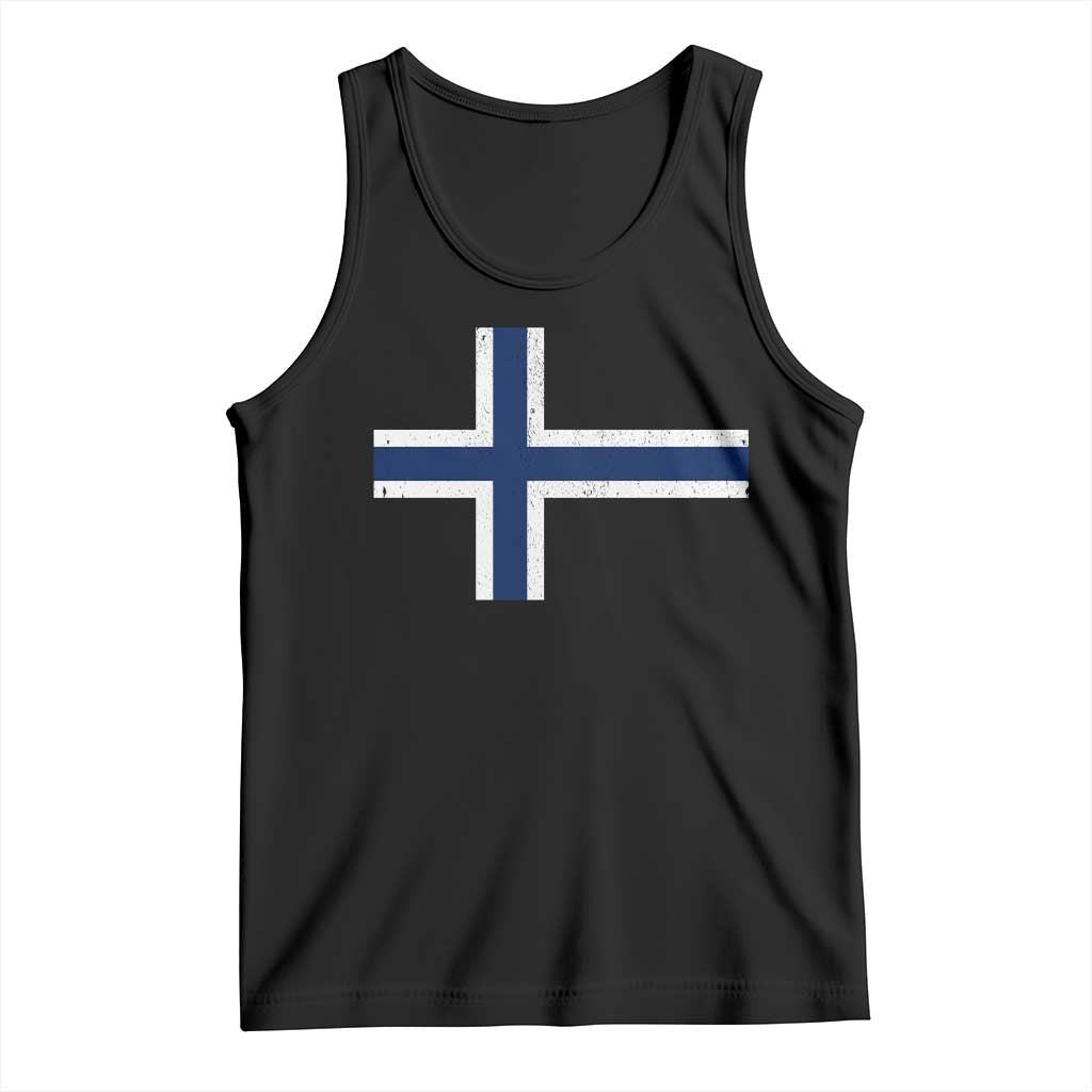 Norway Flag Tank Top Distressed Norwegian Norge Nordic Red White Blue Symbol