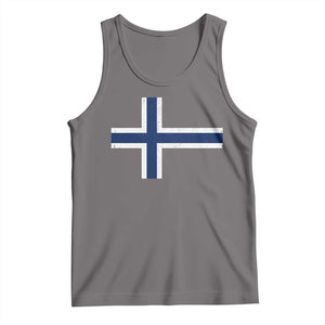 Norway Flag Tank Top Distressed Norwegian Norge Nordic Red White Blue Symbol