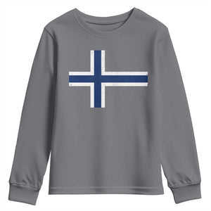 Norway Flag Youth Sweatshirt Distressed Norwegian Norge Nordic Red White Blue Symbol