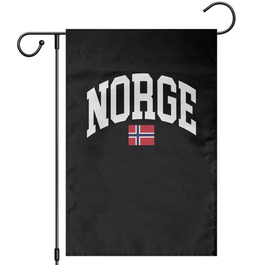 Norge Norway Flag Garden Flag Retro Varsity Lettering Norwegian Pride Scandinavian Heritage Graphic TS10 Black Print Your Wear