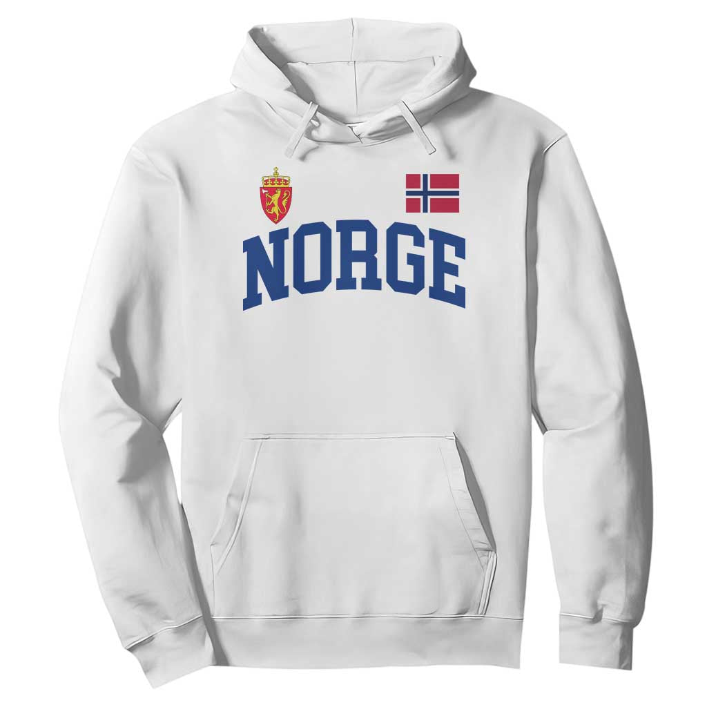Norge Flag Norway Norwegian Hoodie Vintage Retro TS10 White Print Your Wear