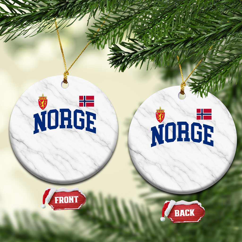 Norge Flag Norway Norwegian Ceramic Ornament Vintage Retro TS10 1pc White Marble Print Your Wear