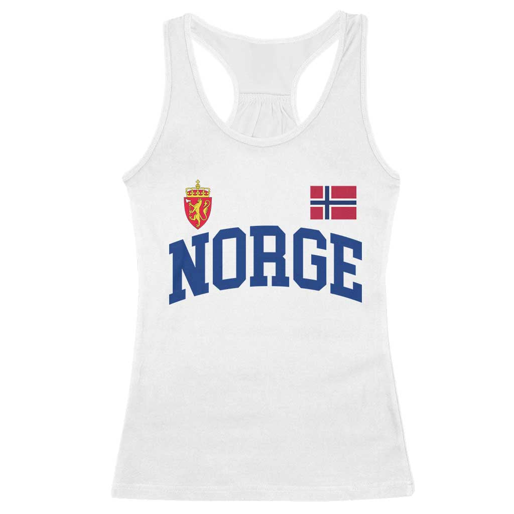 Norge Flag Norway Norwegian Racerback Tank Top Vintage Retro TS10 White Print Your Wear