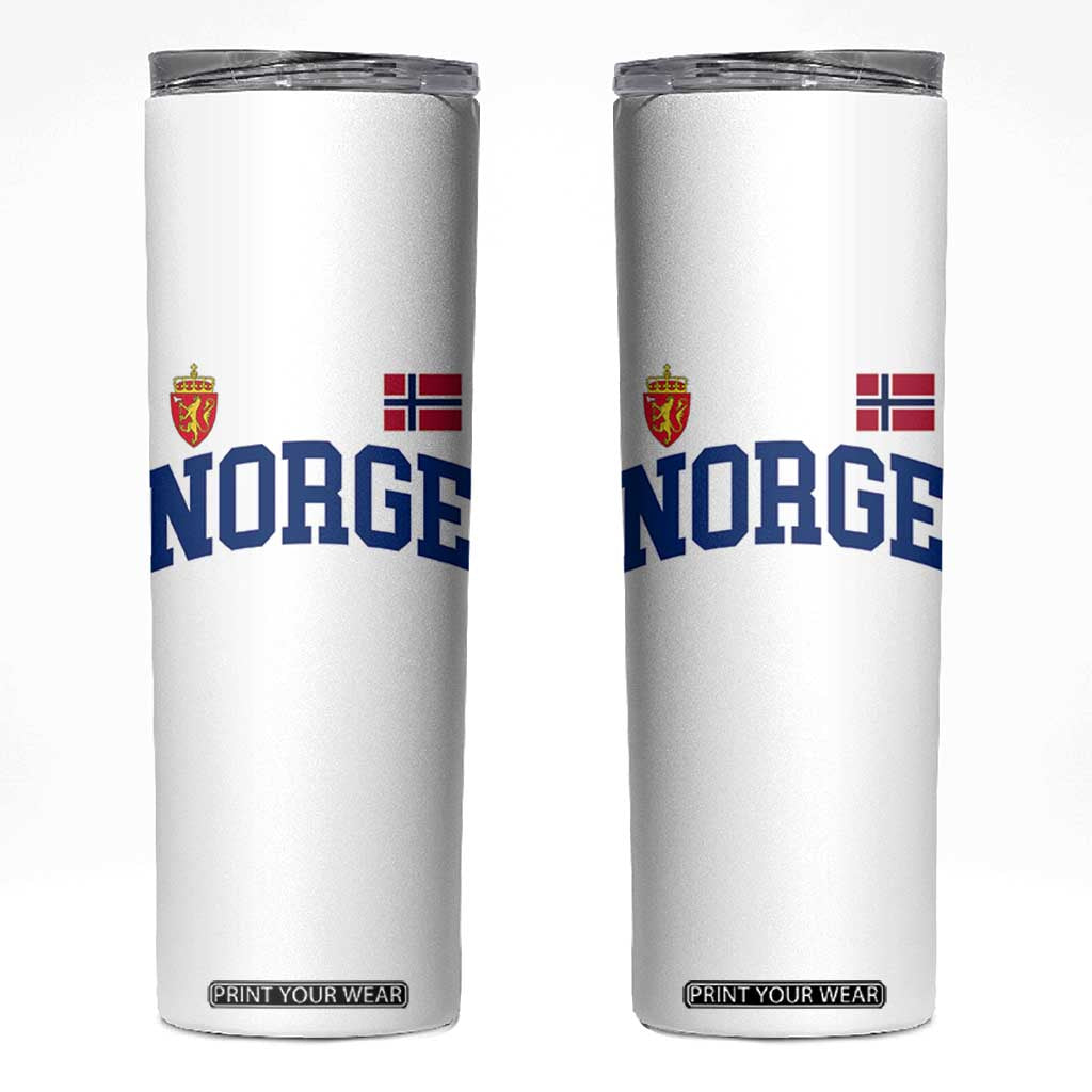 Norge Flag Norway Norwegian Skinny Tumbler Vintage Retro TS10 White Print Your Wear