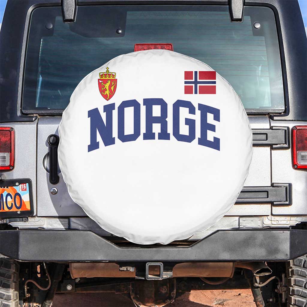 Norge Flag Norway Norwegian Spare Tire Cover Vintage Retro TS10 No hole White Print Your Wear