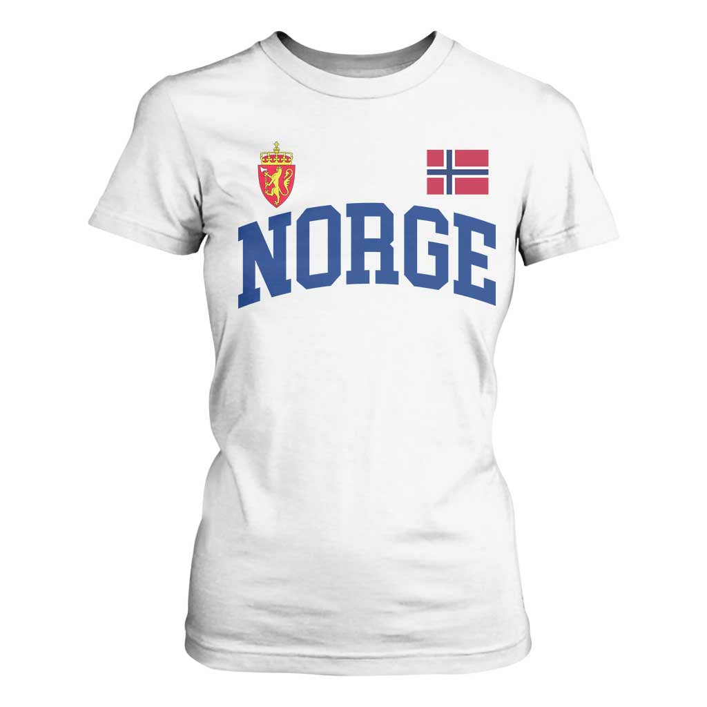 Norge Flag Norway Norwegian T Shirt For Women Vintage Retro TS10 White Print Your Wear